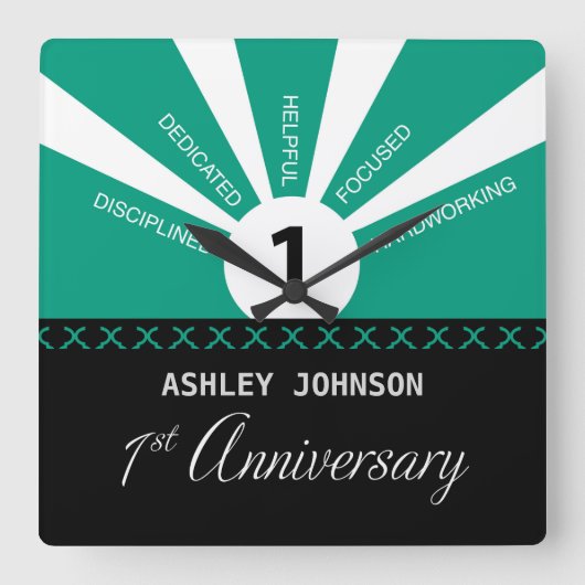 Personaliseer, het Jubileum van de werknemer van h Vierkante Klok (Voorkant)