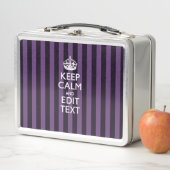 Personaliseer het Keep Calm Jouw tekst Paarse Stri (In situ)