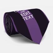 Personaliseer het Keep Calm Jouw tekst Paarse Stri Stropdas (Opgerold)