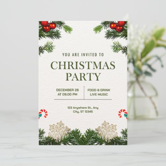 Personaliseer het kerstfeest kaart (Staand voorkant)