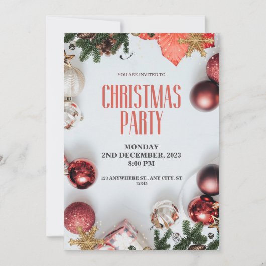 Personaliseer het kerstfeest kaart (Voorkant)