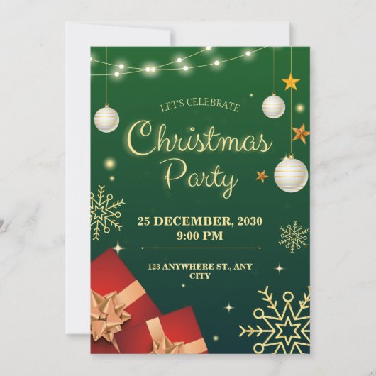 Personaliseer het kerstfeest kaart (Voorkant)