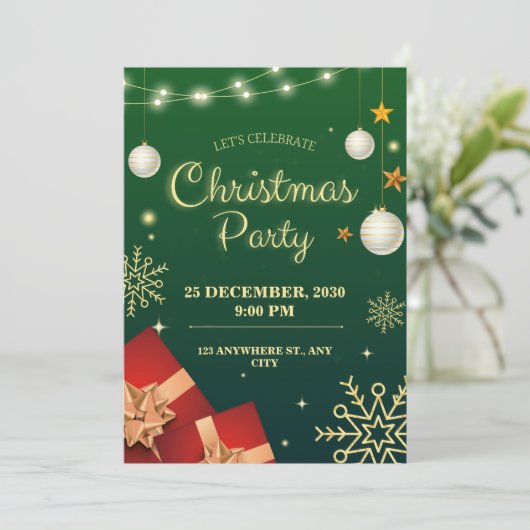 Personaliseer het kerstfeest kaart (Staand voorkant)