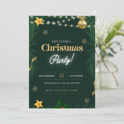 Personaliseer het kerstfeest kaart (Staand voorkant)