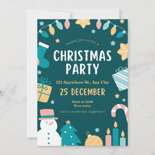 Personaliseer het kerstfeest kaart (Voorkant)