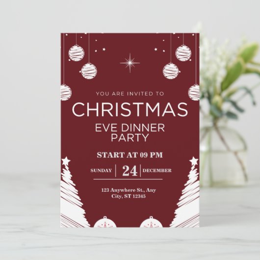 Personaliseer het kerstfeest kaart (Staand voorkant)