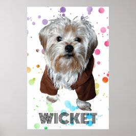 Personaliseer het! Kleurrijke Stip Dieren Foto & N Poster