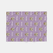 Personaliseer het! LAVENDER Huisdier foto en naam Fleece Deken (Voorkant (Horizontaal))