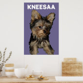 Personaliseer het! LAVENDER Huisdier Foto & Naam Poster (Keuken)