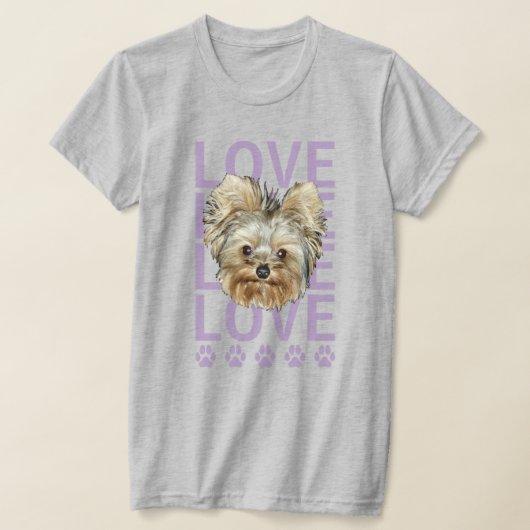 Personaliseer het! Liefde Paws Pet Foto T-shirt (Laagn)