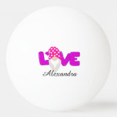 Personaliseer het liefdesbrood met het Paarse hart Pingpongbal (Voorkant)