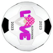 Personaliseer het liefdesbrood met het Paarse hart Voetbal (Gedraaid)