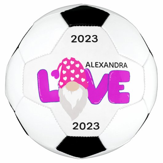 Personaliseer het liefdesbrood met het Paarse hart Voetbal (Voorkant)