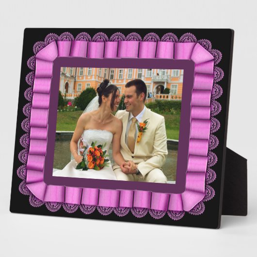 Personaliseer het Lijst van het  van het Paarse La Fotoplaat (Zijkant)