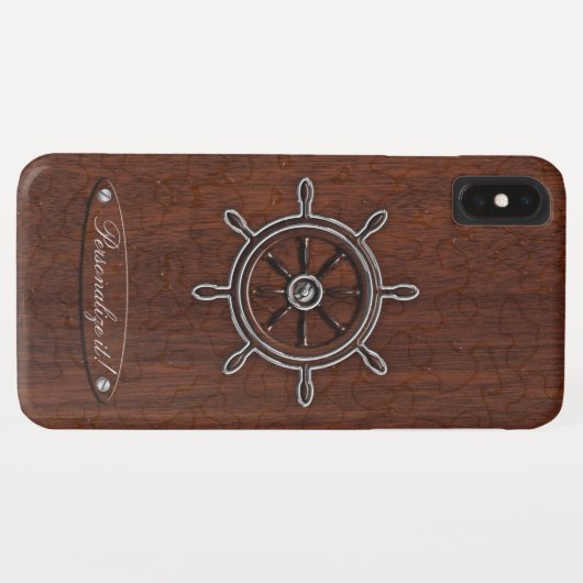 Personaliseer het! Nautisch schuurwiel Case-Mate iPhone Case (Achterkant (horizontaal))