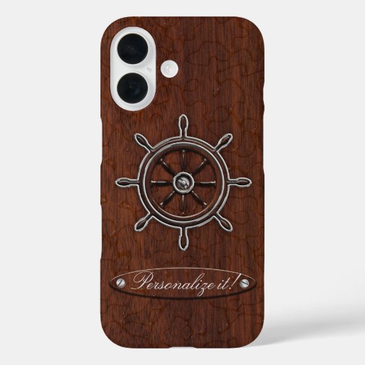 Personaliseer het! Nautisch schuurwiel Case-Mate iPhone Case (Achterkant)