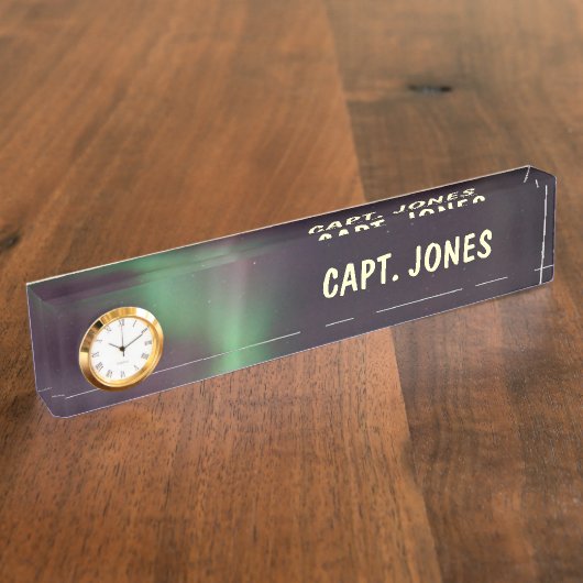 Personaliseer het noordhoogtepunt van Aurora Borea Naambordje (Zijkant)