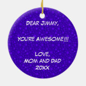 Personaliseer het, omheining keramisch ornament (Achterkant)