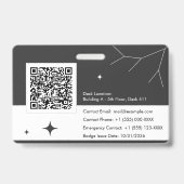 Personaliseer het personeels-ID met foto en QR-cod Badge (Achterkant)