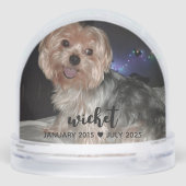 Personaliseer het! Pet Memorial Foto & Naam Sneeuwbol (Achterkant)