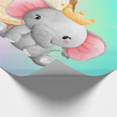 Personaliseer het poster van de Naam Elephant! Cadeaupapier (Hoek)