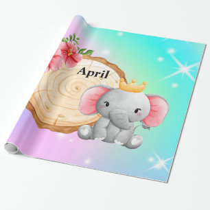 Personaliseer het poster van de Naam Elephant! Cadeaupapier