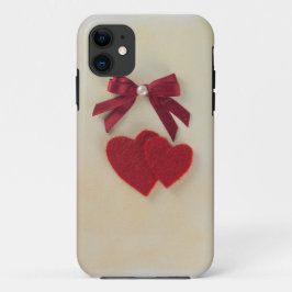 Personaliseer het rode hart van de Valentijns en d iPhone 11 Hoesje