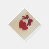 Personaliseer het rode hart van de Valentijns en d Servetten (Hoek)