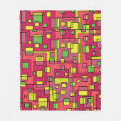 Personaliseer het Roos Roze Lime Green Mod Abstrac Fleece Deken (Voorkant)