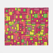 Personaliseer het Roos Roze Lime Green Mod Abstrac Fleece Deken (Voorkant (Horizontaal))