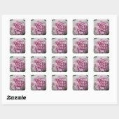Personaliseer het! Roze pioenroos Floral Stickers (Vel)