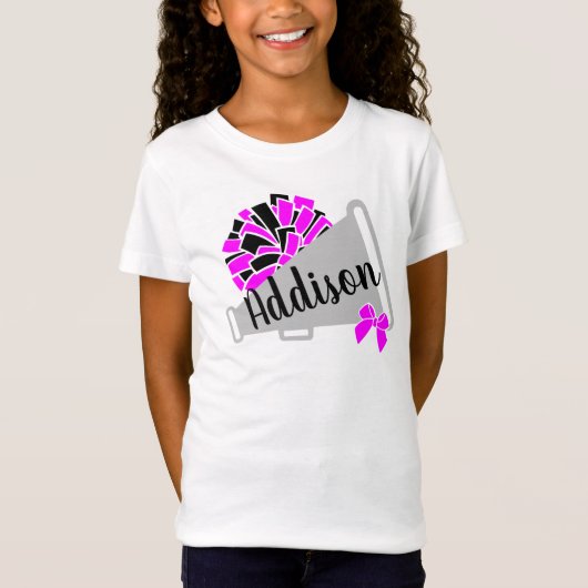 Personaliseer het Shirt Meisjes Cheer T-Shirt Cute (Voorkant)