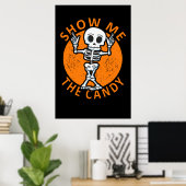 Personaliseer het Show van Halloween mij Het skele Poster (Thuiskantoor)