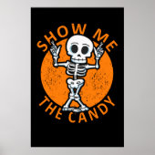 Personaliseer het Show van Halloween mij Het skele Poster (Voorkant)
