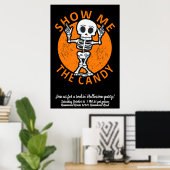 Personaliseer het Show van Halloween mij Het skele Poster (Thuiskantoor)