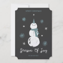 Personaliseer het! Snowman Season of Joy Holiday K