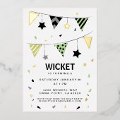 Personaliseer het! Sterren, Stripes en Confetti Folie Feestdagenkaart (Voorkant)