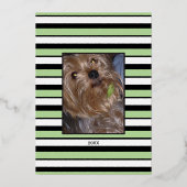 Personaliseer het! Sterren, Stripes en Confetti Folie Feestdagenkaart (Achterkant)