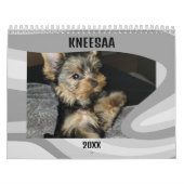 Personaliseer het! Swirl-A-Licious Pet Foto Grijs Kalender (Hoes)