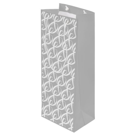 Personaliseer het symbool van samenhorigheid op zi wijn cadeautas (Achterkant Gekanteld)