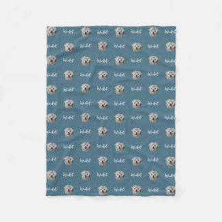 Personaliseer het! TEAL Huisdier Foto en Naam Fleece Deken