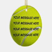 Personaliseer het, Tennis Ball Keramisch Ornament (Rechts)