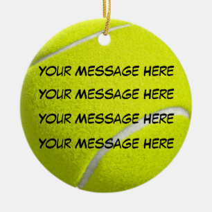 Personaliseer het, Tennis Ball Keramisch Ornament
