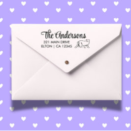 Personaliseer het Terugkeeradres van het Kattensch Rubberstempel