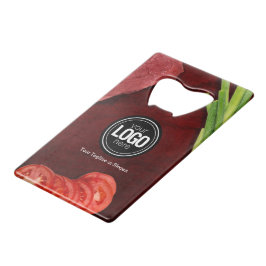 Personaliseer het thema van het steak-restaurant creditkaart flessenopener