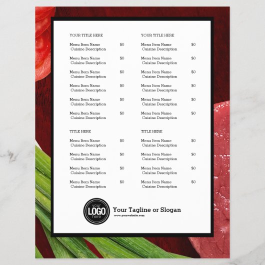 Personaliseer het thema van het steak-restaurant flyer (Achterkant)