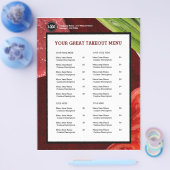 Personaliseer het thema van het steak-restaurant flyer (Enkel)