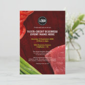 Personaliseer het thema van het steak-restaurant kaart (Staand voorkant)