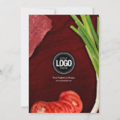 Personaliseer het thema van het steak-restaurant kaart (Achterkant)