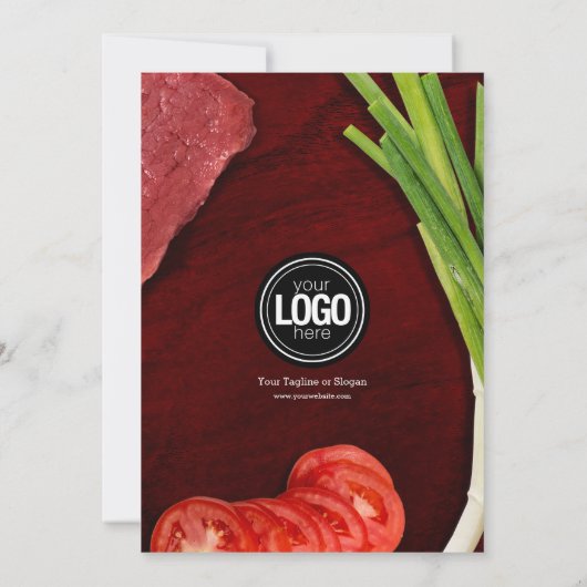 Personaliseer het thema van het steak-restaurant kaart (Achterkant)